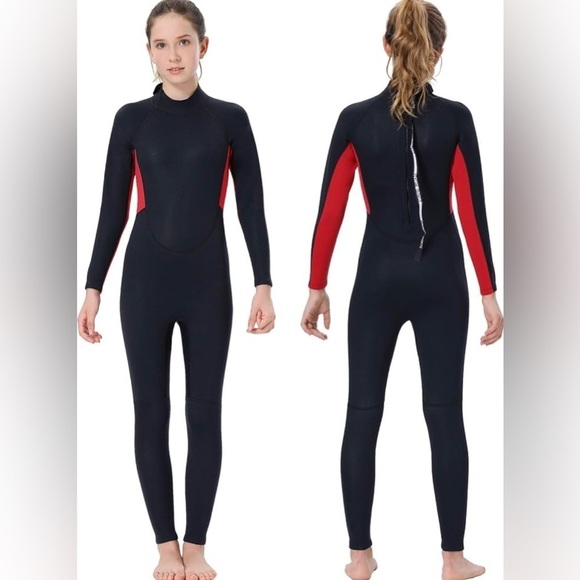 Realon Kids BlackRed Wetsuit Sz Large